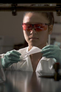 Student working in Olin Lab